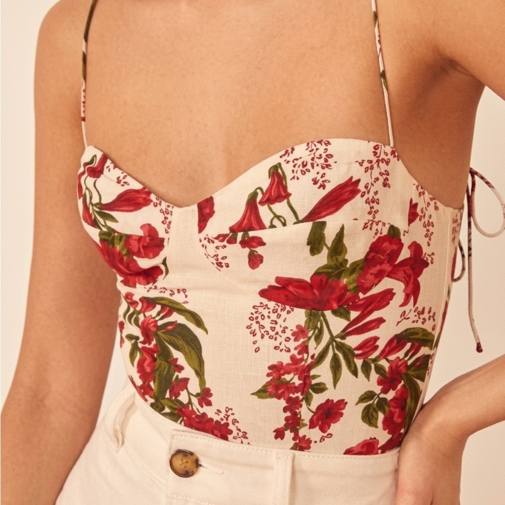 Reformation Liza Top in Georgette | size 6 | NWT